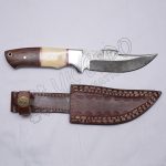 Thunder Cut Damascus Knife Wood/Bone Handle Stainless Steel