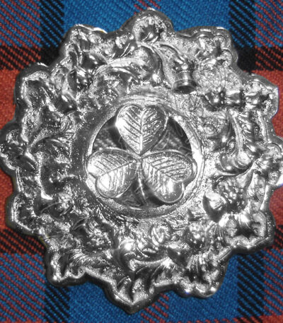 Trim Brooch With Shamrock Badge