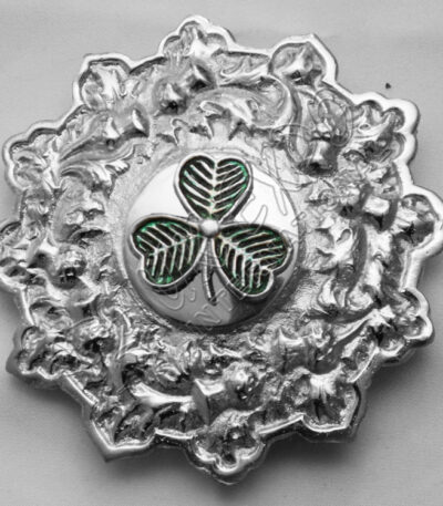 Trim Brooch With Shamrock Badge