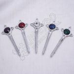 Trinity Ruby Stone Celtic Kilt Pin