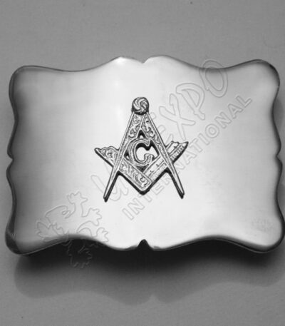 Wavy Masonic Belt Buckle
