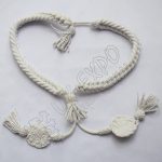 White color Grenadier Cord in Available in Wool Cotton and Silk