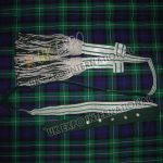 White Green Braided Tassels Masonic Belt