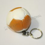 White Orange Football Key Chain