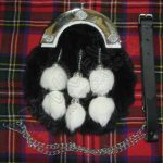 Alba Black Rabbit Fur White Elegance Sporran