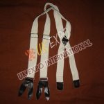 White Canvas Braces Suspenders