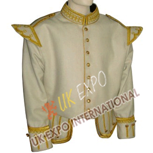 Ivory Doublet With Golden Embroidery & Braid