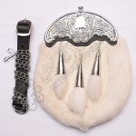 Frosted Thistle White Rabbit Fur Sporran