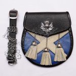 Thistle Emblem Royal Blue Scottish Flag Sporran