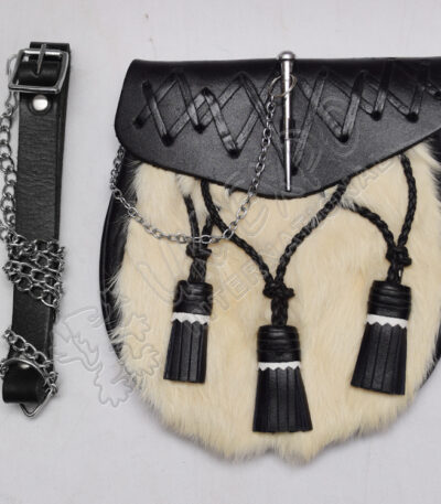 White Fur Semi Dress Stylish Sporran