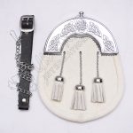 White Goat Skin Full Dress Sporran