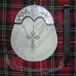 Divine Heritage White Goat Skin Cross Tassel Sporran