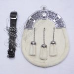 White Goat Skin Celtic Sporran