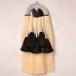 Diamond Shape Horse Hair Celtic Full Dress Black Leather Sporran
