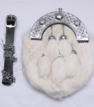 White Rabbit Fur Full Dress Sporran