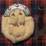 Cream Rabbit Fur Celtic Full Dress Sporran