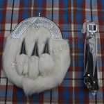 Thistle Diamond White Rabbit Fur Sporran