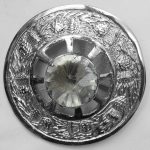 White Stone With Moulded Brooch