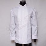 White Evening Shirt Wing Collar With Pleated Front
