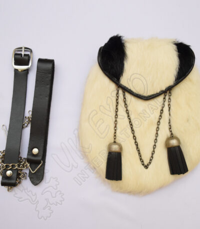 Vintage Wild Cat Shape Rabbit Fur Sporran