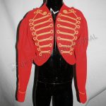 Women Red wine color hussar jacket