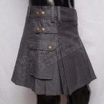 Gray Color Women Utility Kilt