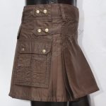 Chocolate Brown Women Utility Kilt