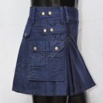 Dark Blue Women Utility Kilt