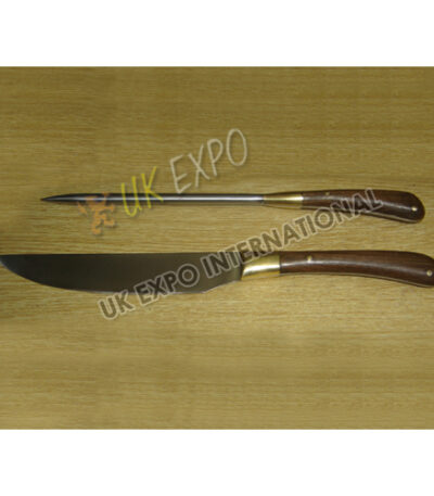 Two Piece Stag Handled Carving Set