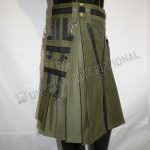 Y Style Darker Olive Heavy Canvas Utility Kilt