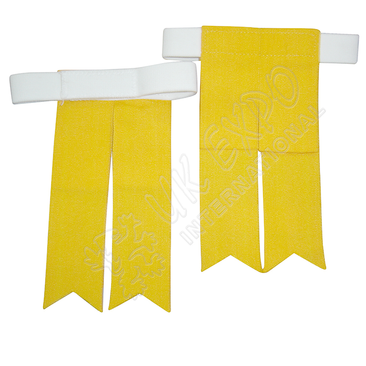 Yellow Gross Grain Ribbon Flashes With Velcro Closing
