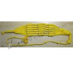 Yellow french officer barrel sash 100 percent wool
