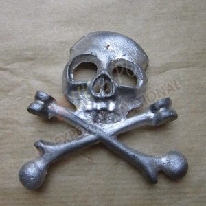 German Civil War Death Head Pewter