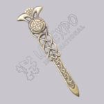 Celtic Sword Design Brass Kilt Pin