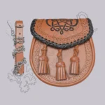 Handcrafted Brown Celtic Leather Sporran