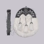 White Rabbit Fur Thistle Full Dress Sporran