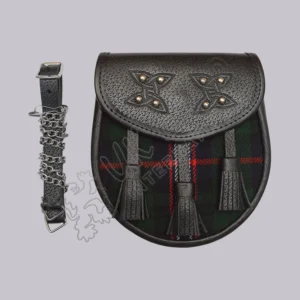 Stewart Hunting Modern Tartan Celtic Stud Daywear Sporran