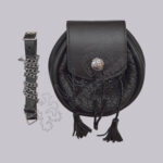 Traditional Black Leather Day Sporran