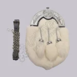 Off White Rabbit Fur Thistle Full Dress Sporran